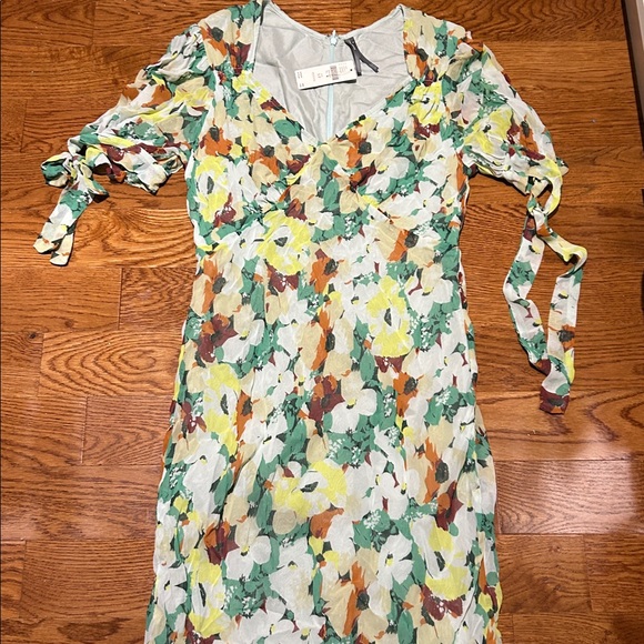 Short sleeve V neck slip midi dress - Picture 8 of 12